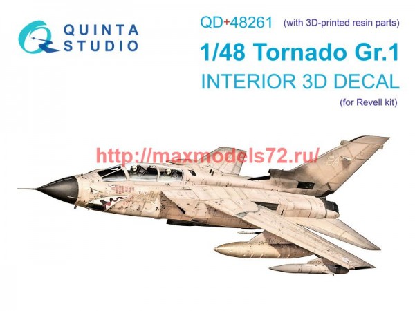 QD+48261   3D Декаль интерьера кабины Tornado GR.1 (Revell) (с 3D-печатными деталями) (thumb73638)